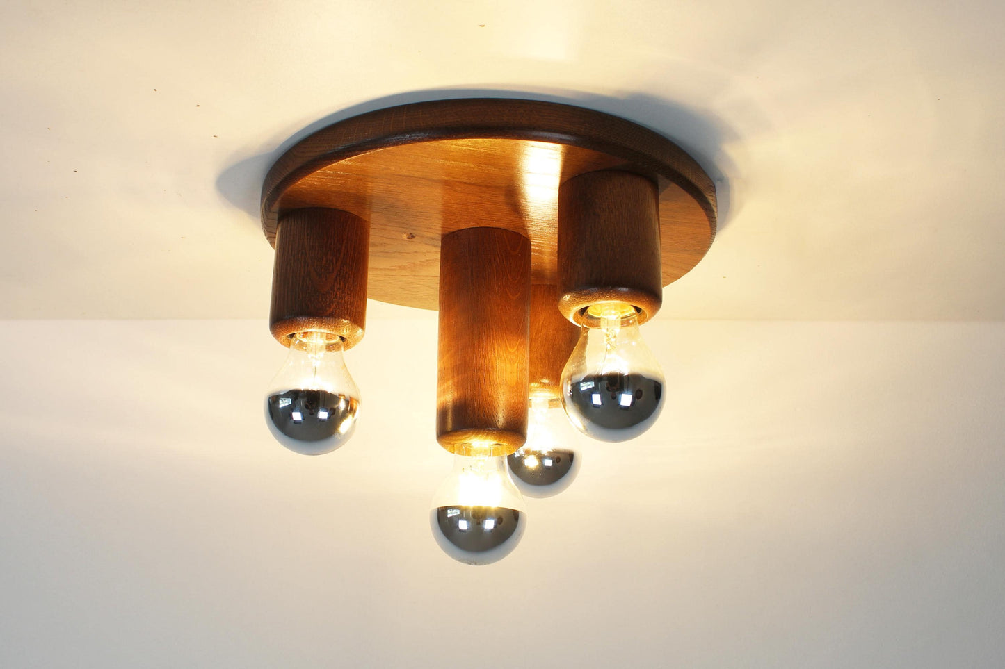 1970's old stock 'Japandi' flush mount light