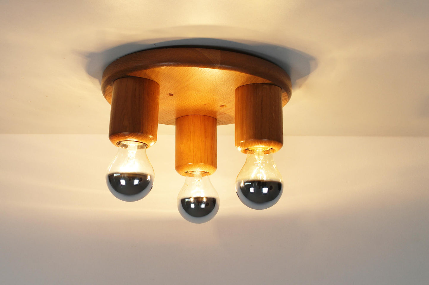 1970's old stock 'Japandi' flush mount light