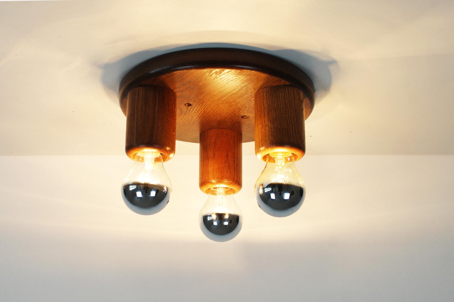 Jaren 70 old stock 'Japandi' plafondlamp