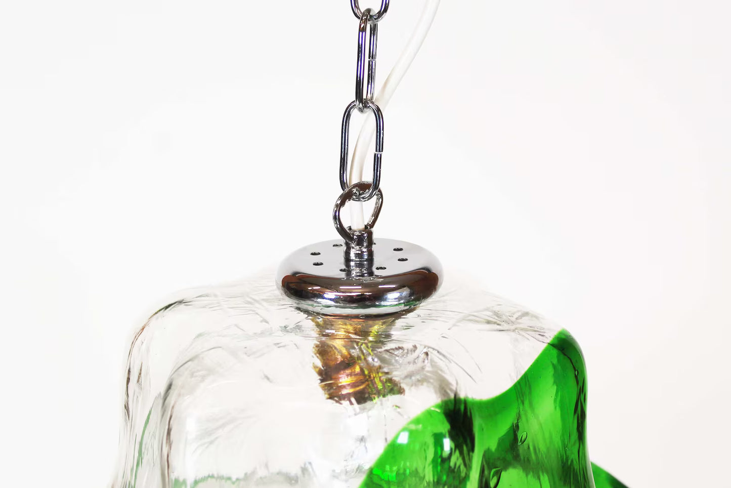 Vintage Muranoglass Pendant Lamp attributed to Carlo Nason for Mazzega