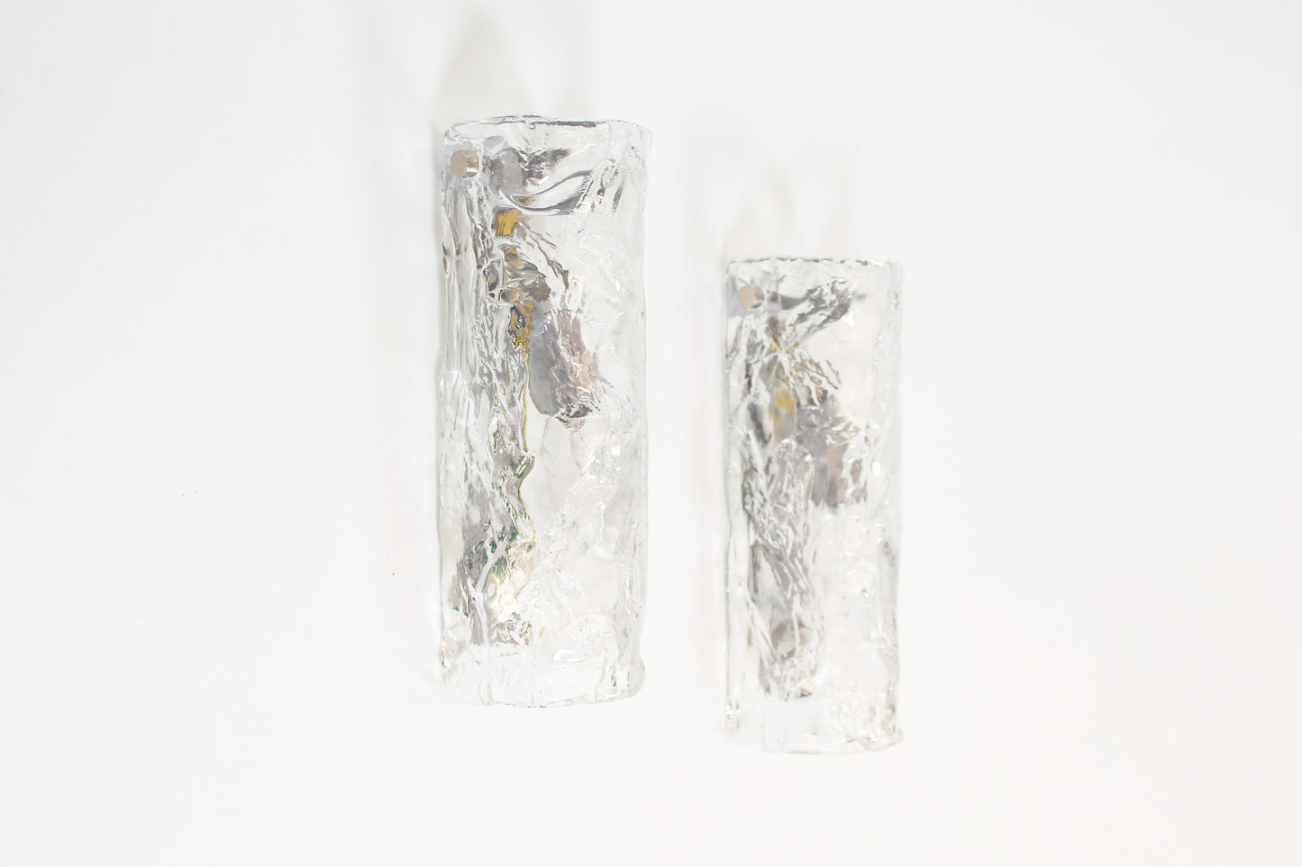 Pair of medium size 1970's Murano glass wall lamps by AV Mazzega