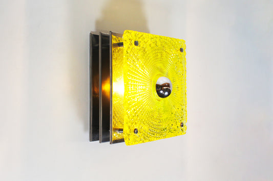 Unique 1970s Italian Murano glass wall lamp