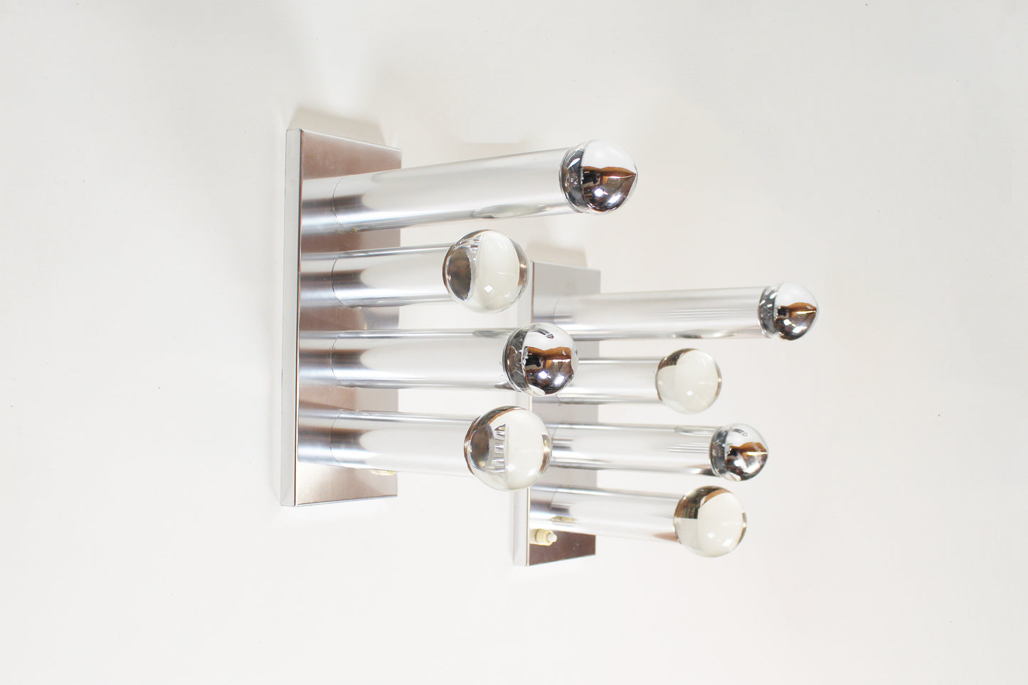 Set of polished wall lamps by Gaetano Sciolari
