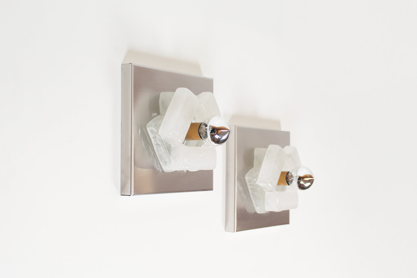 Pair of Murano glass wall lamps by Albano Poli for Poliarte
