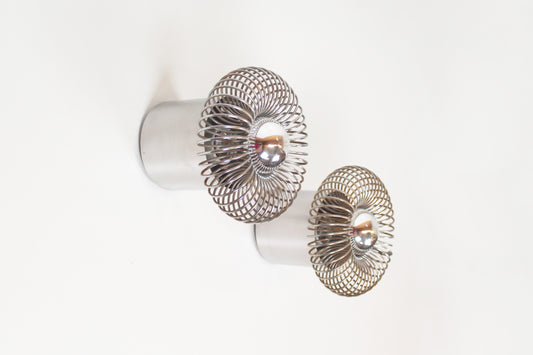 Set of 1970s 'Spring' wall lamps by Gallery Oxar