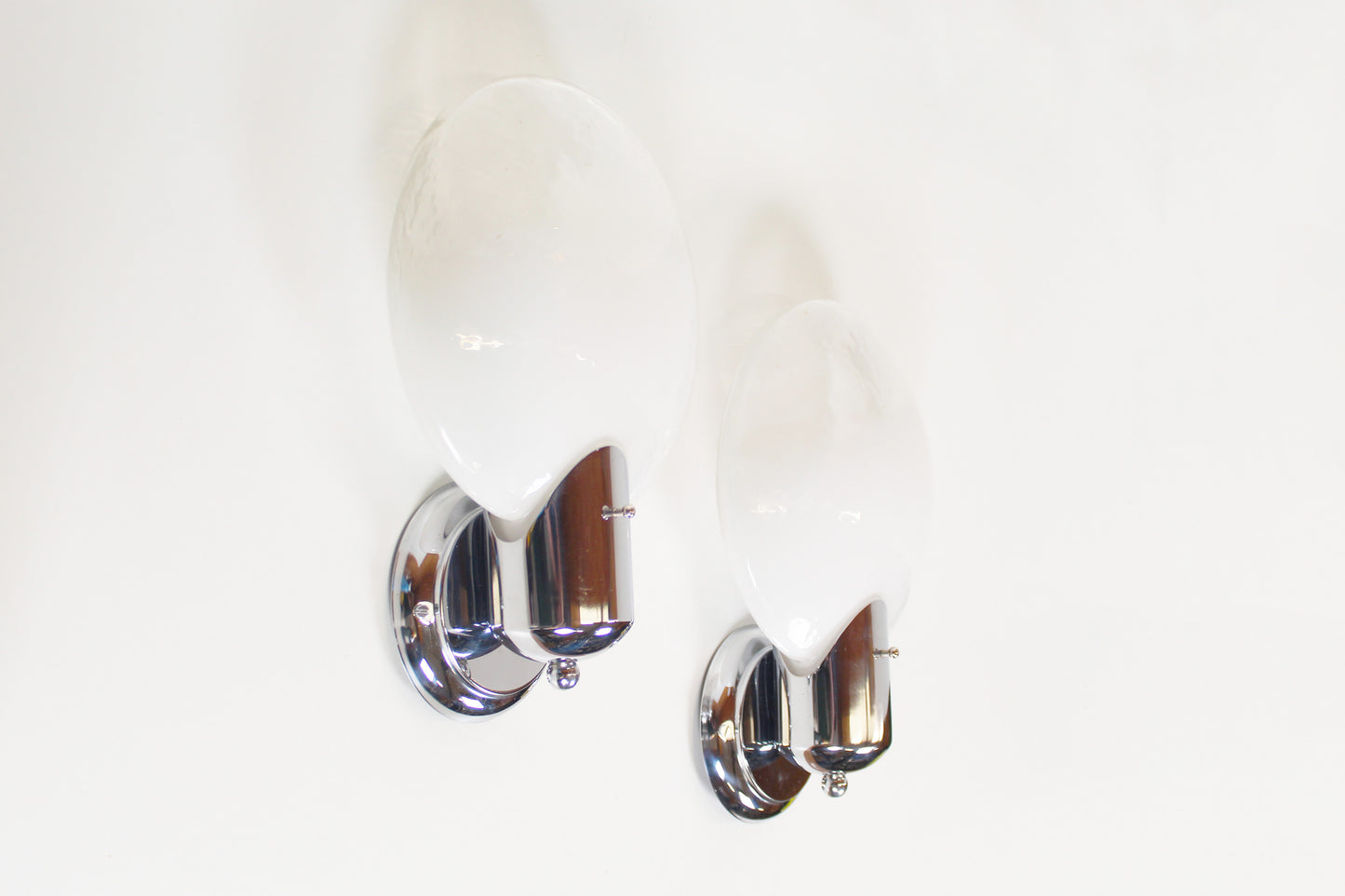 Pair of 1970s Murano glass wall lamps by Kaiser Leuchten
