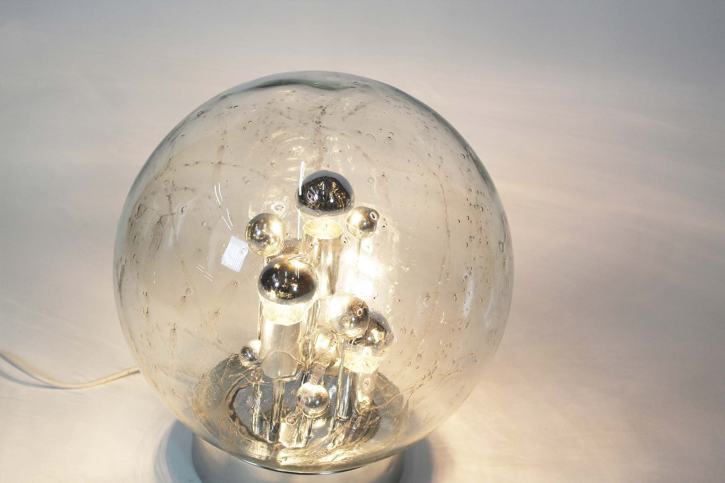 Large 'ice glass' table lamp by Doria Leuchten