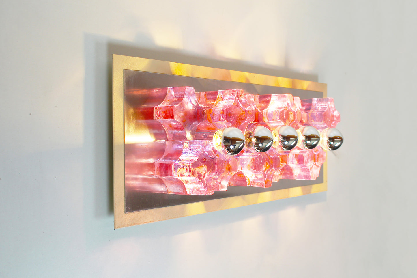 XXL 70s wall lamp by Albano Poli for Poliarte