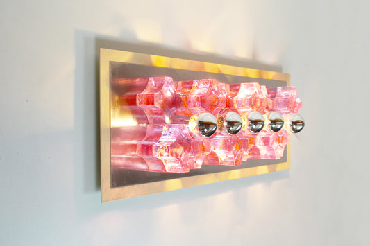 XXL Jaren 70 wandlamp door Albano Poli voor Poliarte