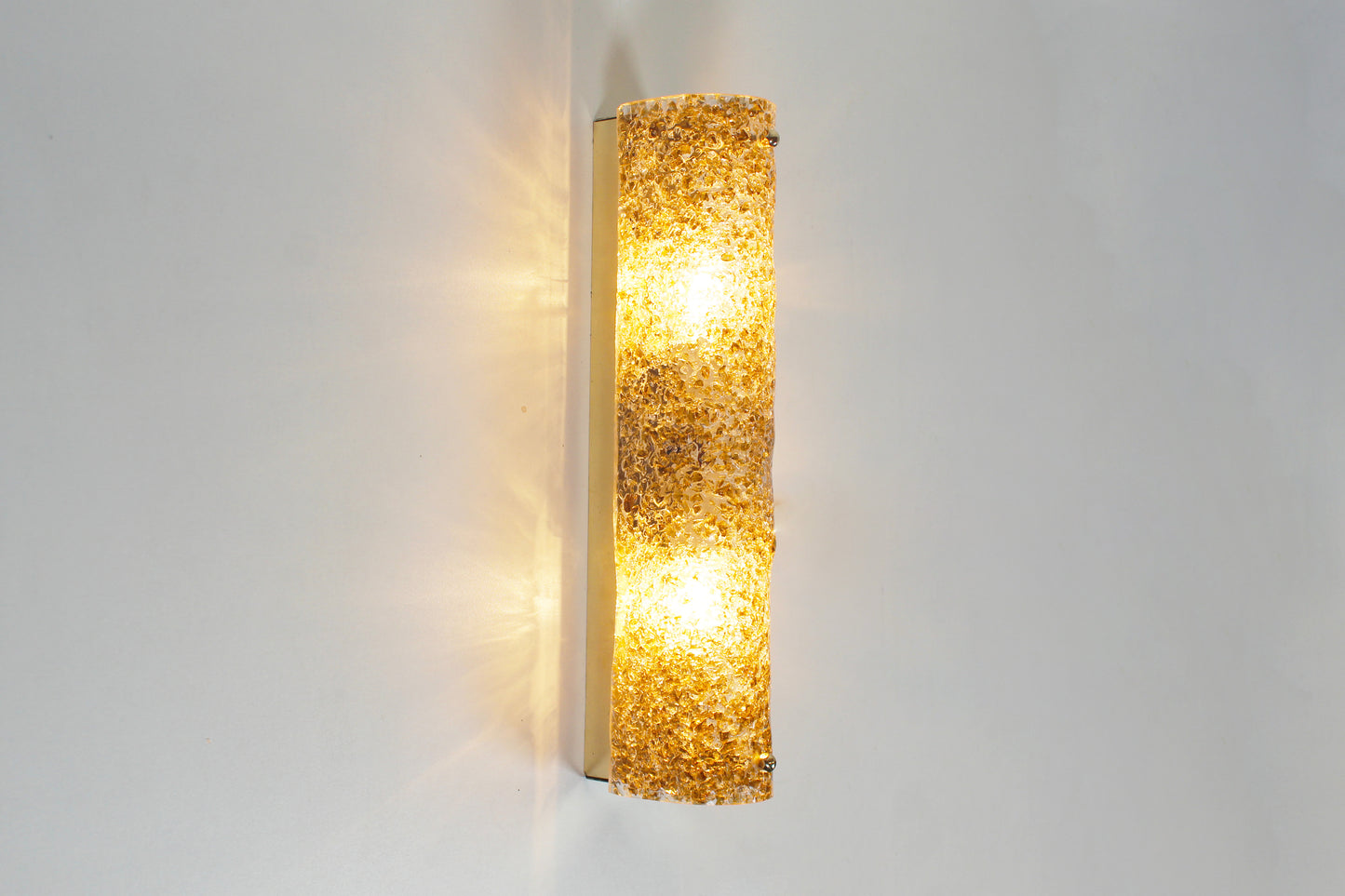 Pair of 1970s Murano glass wall lamps by Hillebrand