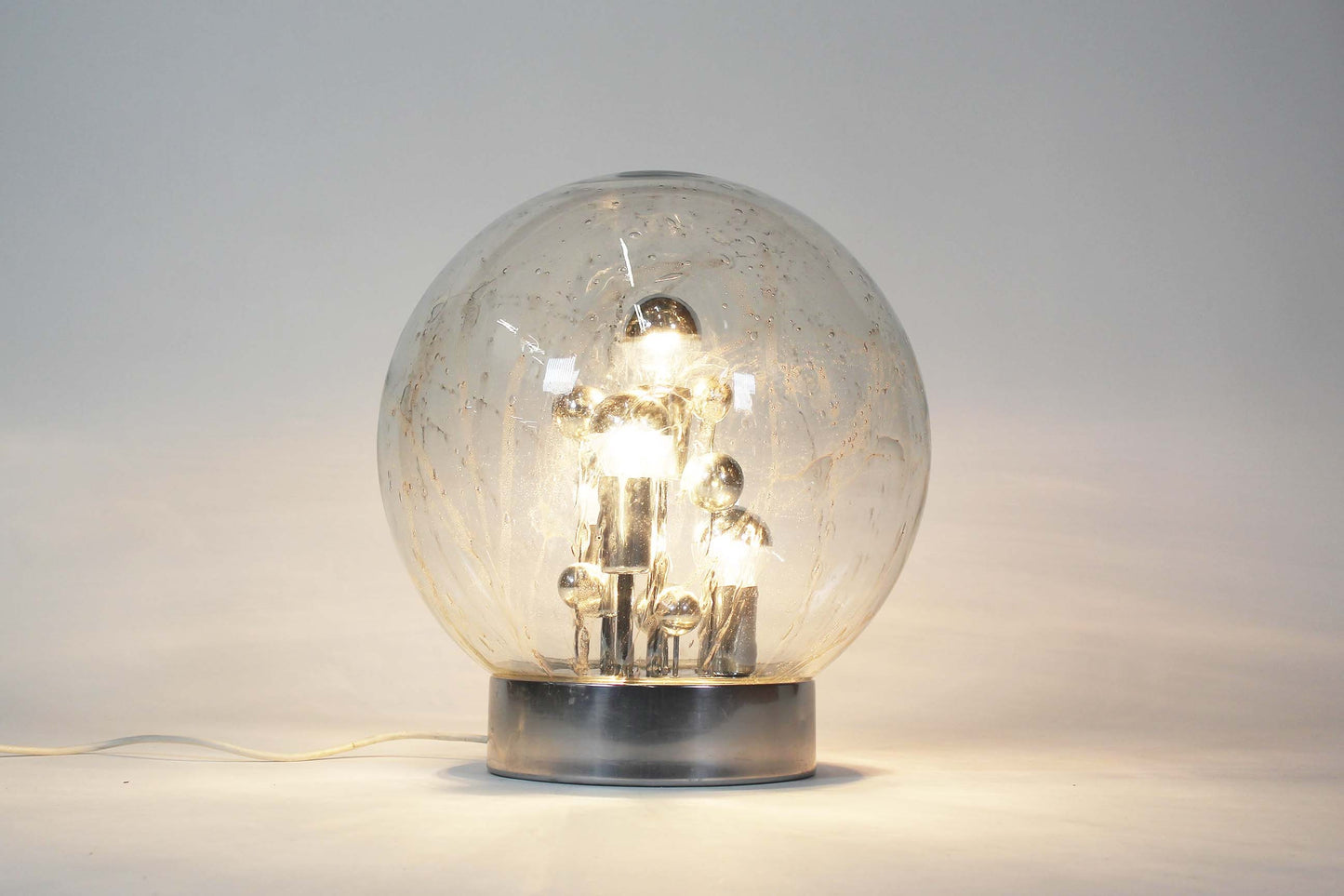 Large 'ice glass' table lamp by Doria Leuchten