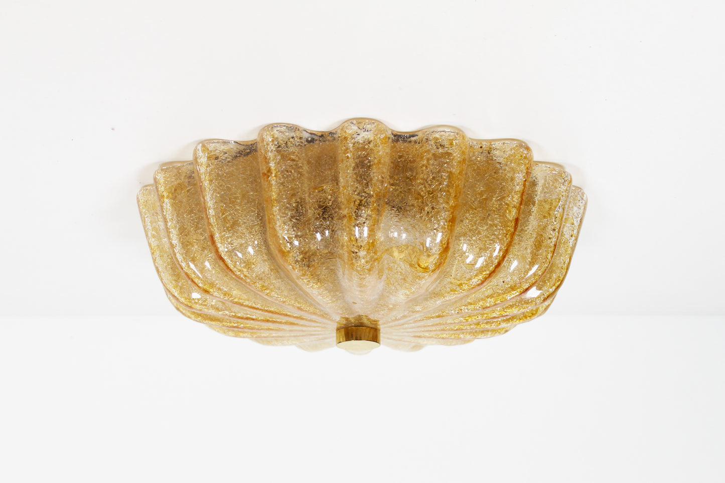Vintage 1970's muranoglass flush mount ceiling lamp by Barovier & Toso