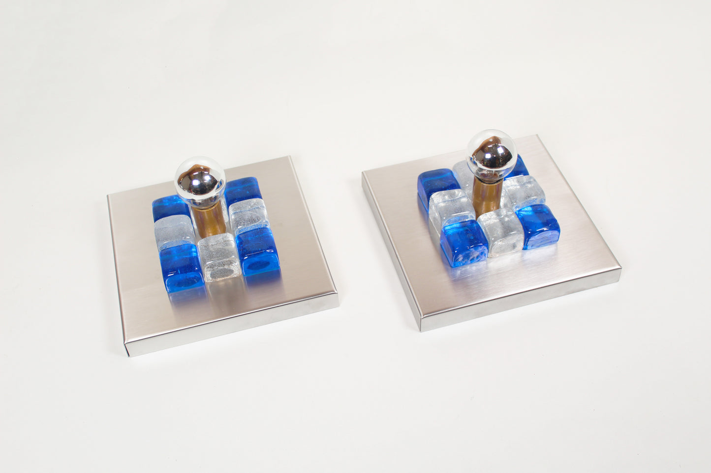 Pair of Murano glass wall lamps by Albano Poli for Poliarte
