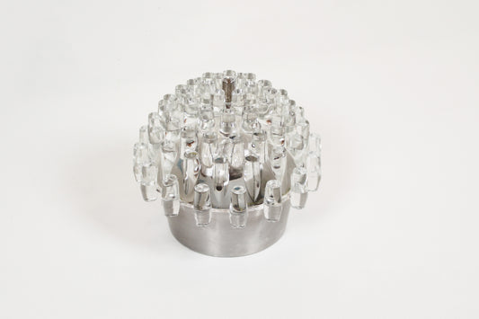 Franse jaren 70 'sputnik' wandlamp in glas (3 beschikbaar)