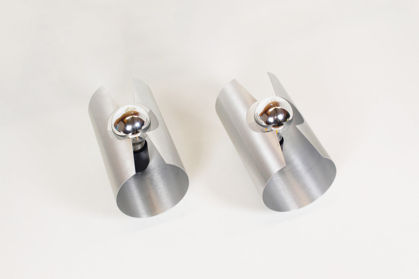 Set of 70s 'space age' wall lamps by Polam