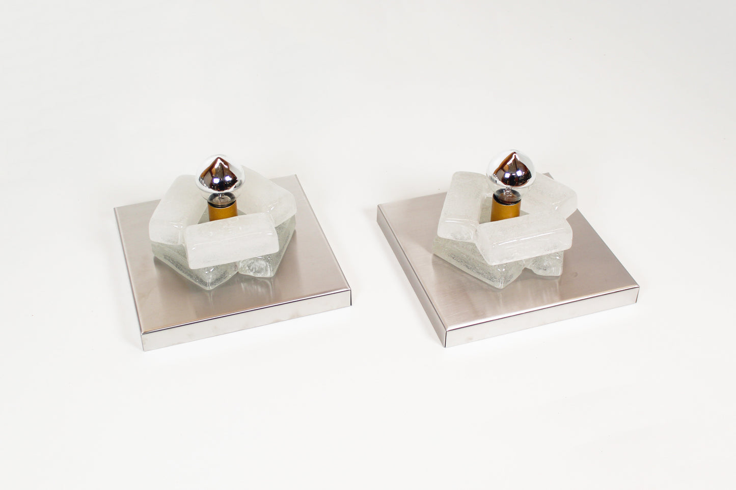 Pair of Murano glass wall lamps by Albano Poli for Poliarte