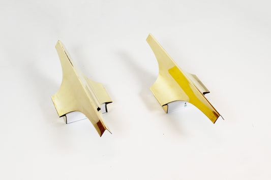 Zeldzame set messing wandlampen door Doria Leuchten