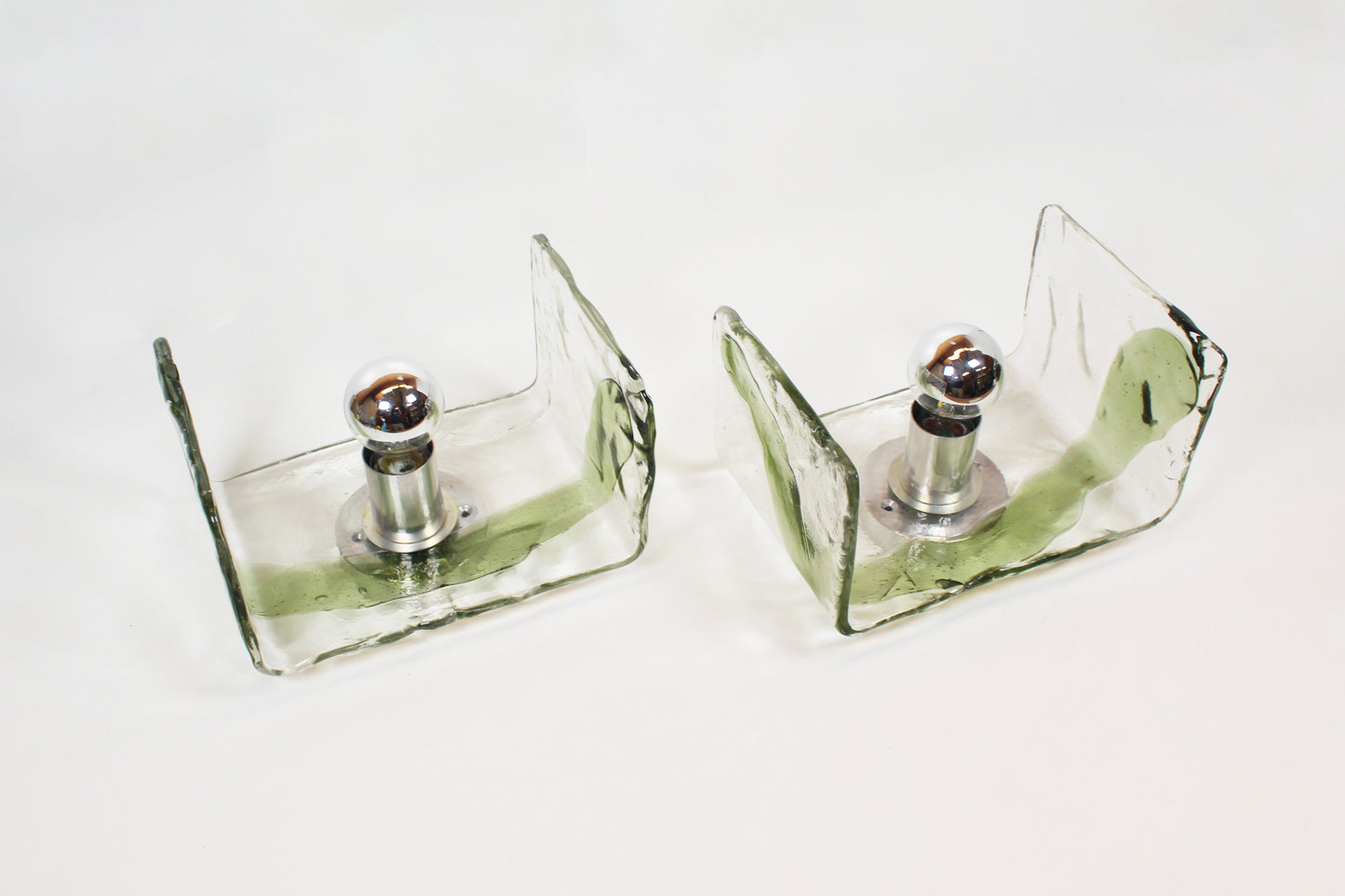 Koppel murano glas wandlampen door Kalmar, Oostenrijk jaren 70 (2 koppels beschikbaar)
