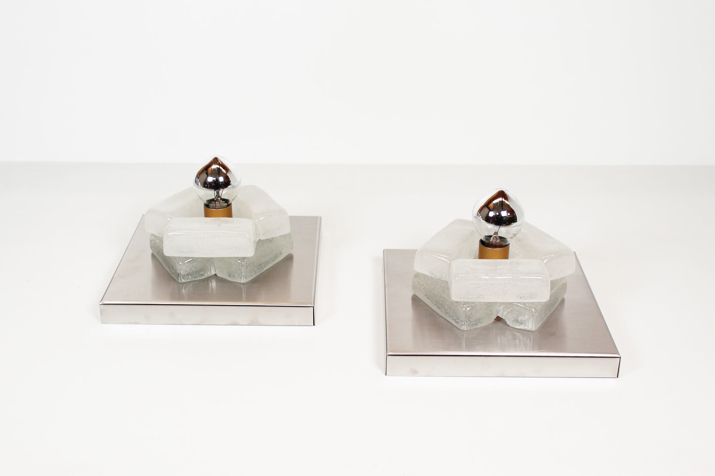 Pair of Murano glass wall lamps by Albano Poli for Poliarte