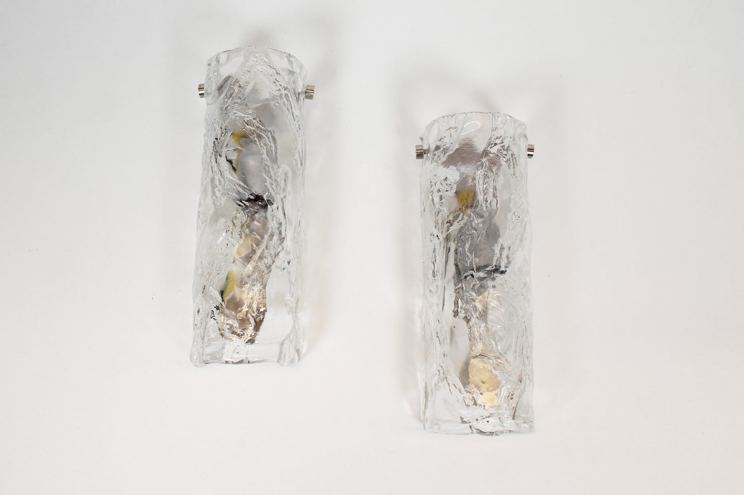 Pair of medium size 1970's Murano glass wall lamps by AV Mazzega