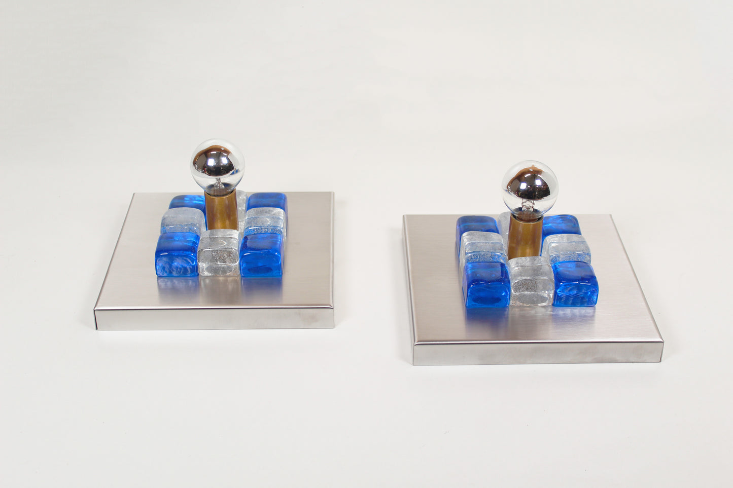 Pair of Murano glass wall lamps by Albano Poli for Poliarte