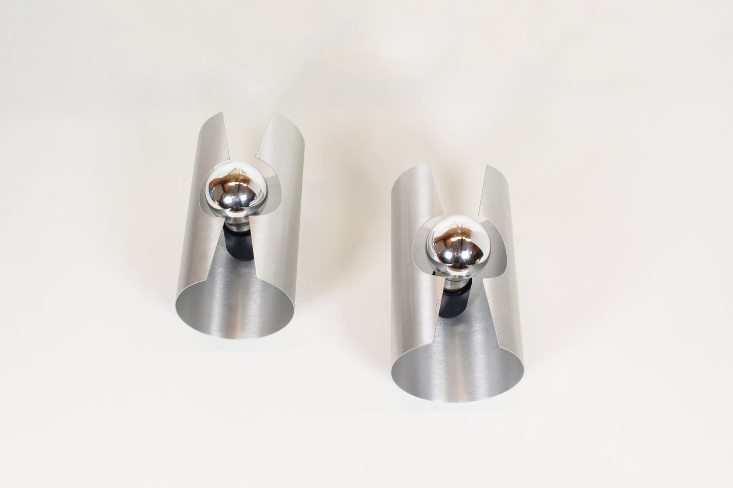 Set of 70s 'space age' wall lamps by Polam