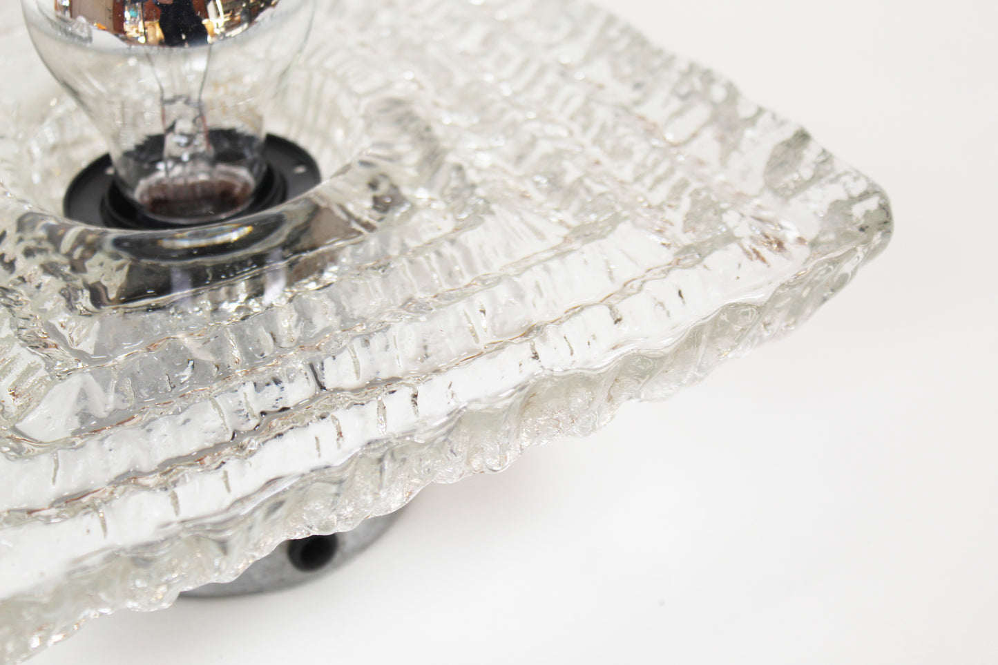 Set of 'ice glass' wall lamps by Peill & Putzler