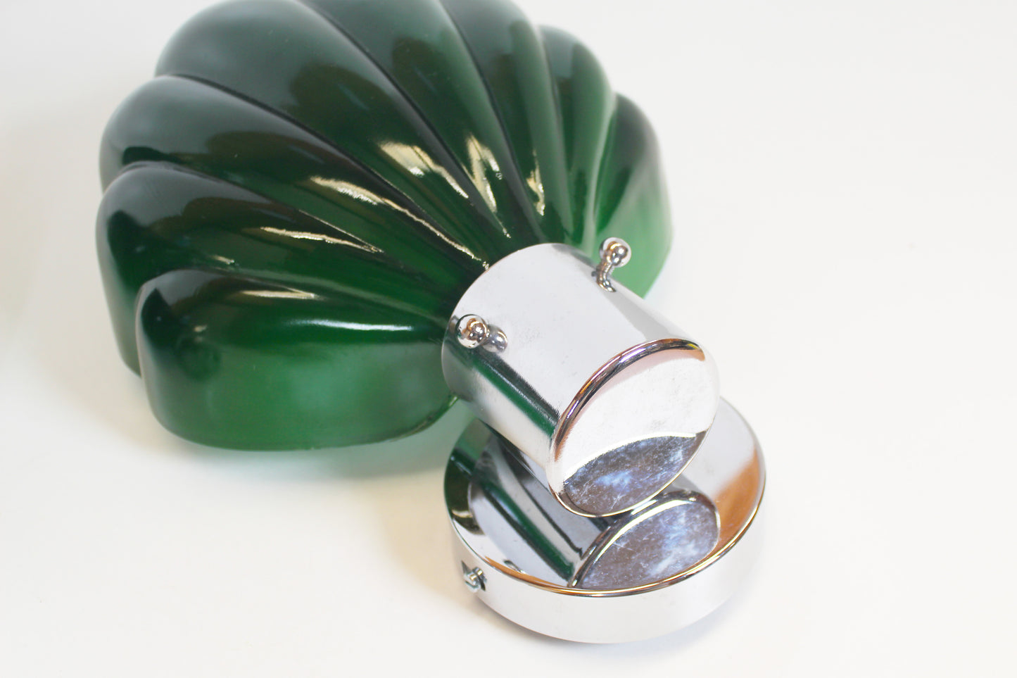 Koppel Italiaanse jaren 70 wandlampen in muranoglass en chrome