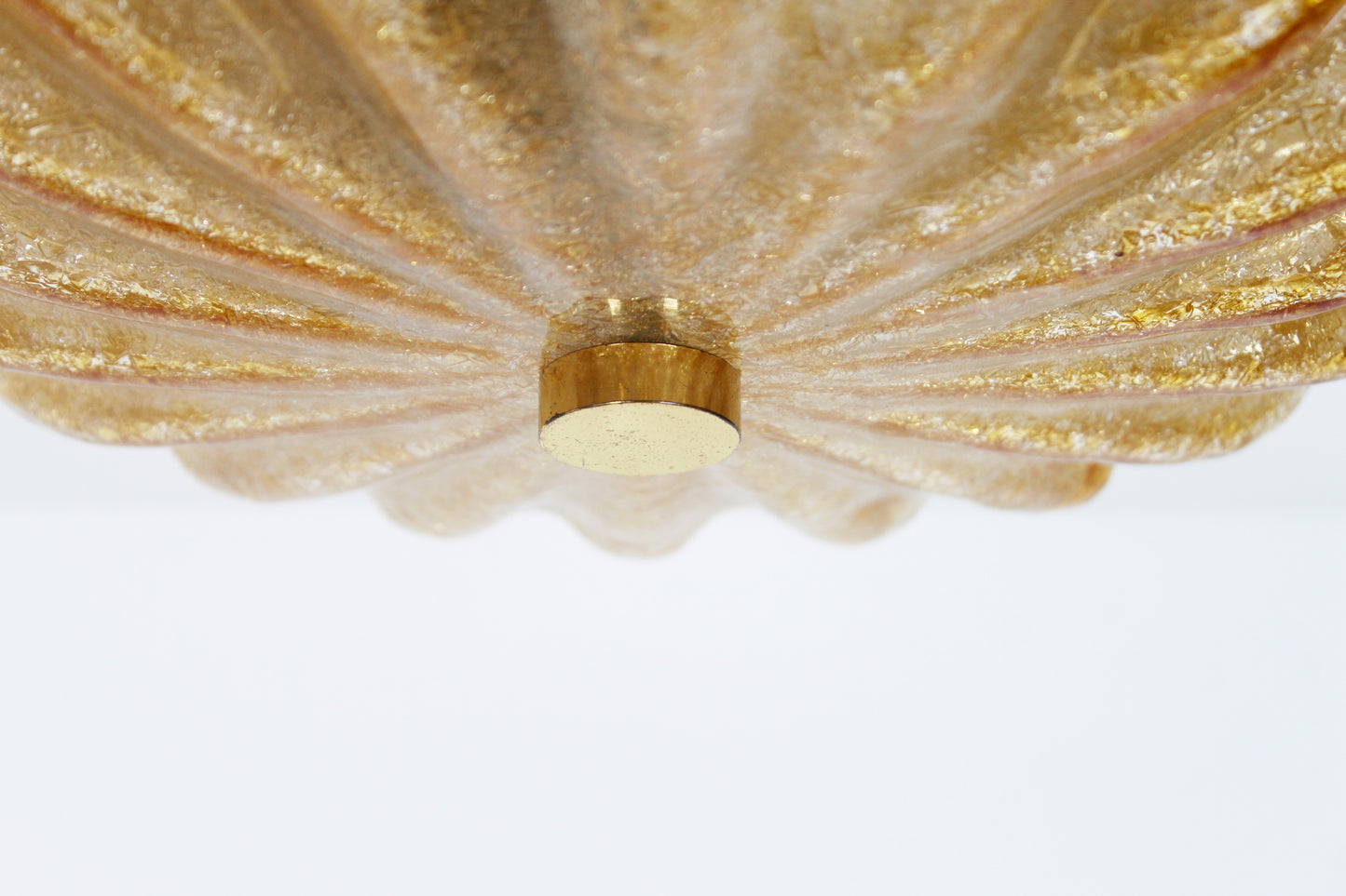 Vintage 1970's muranoglass flush mount ceiling lamp by Barovier & Toso
