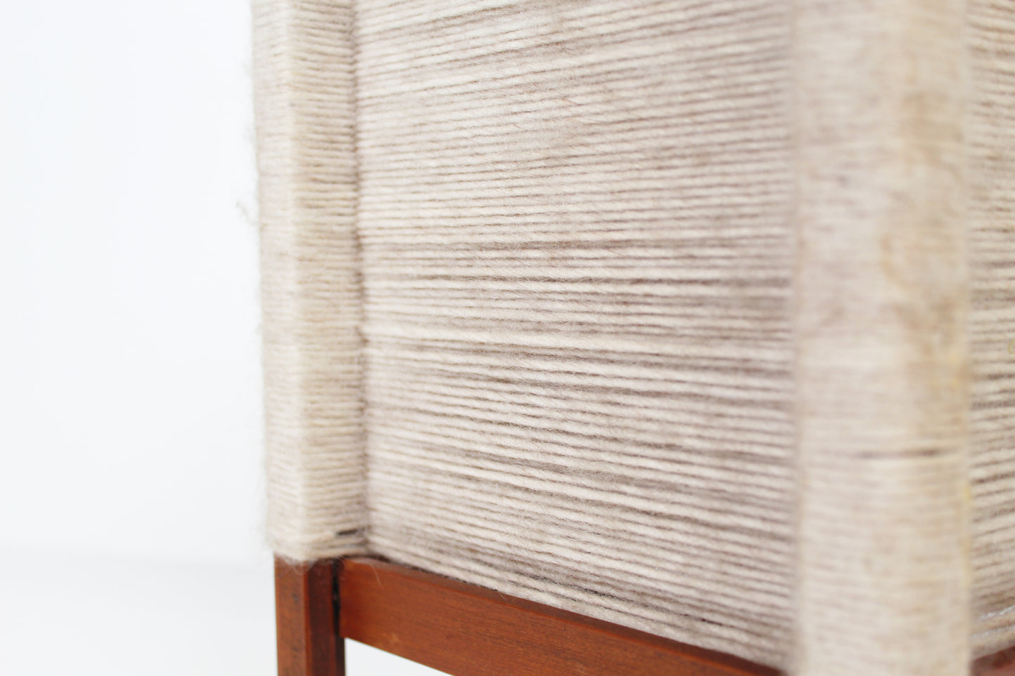 Scandinavian 70s teak & sisal table lamp - 2 available