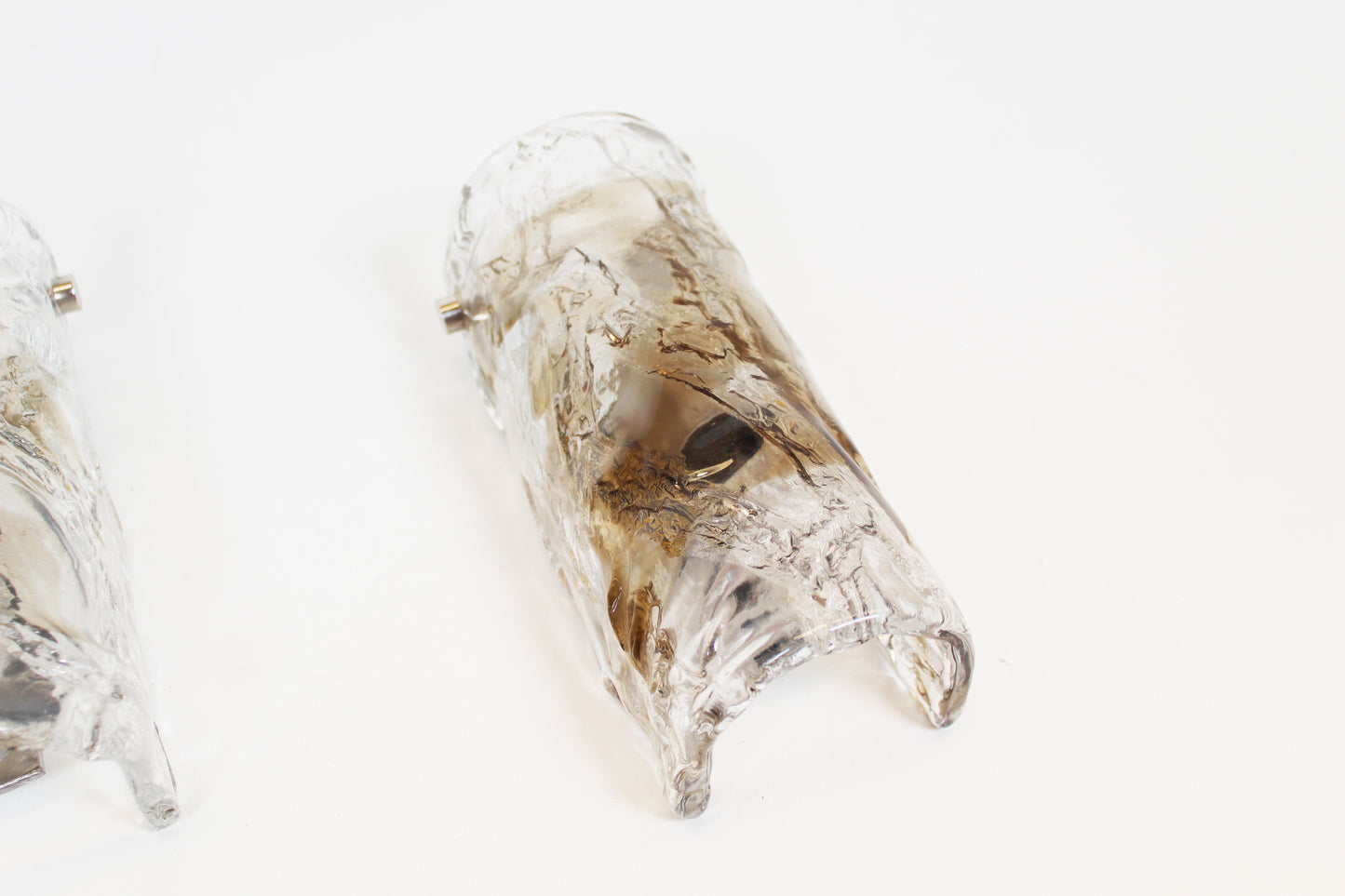 Pair of Murano glass wall lamps by AV Mazzega