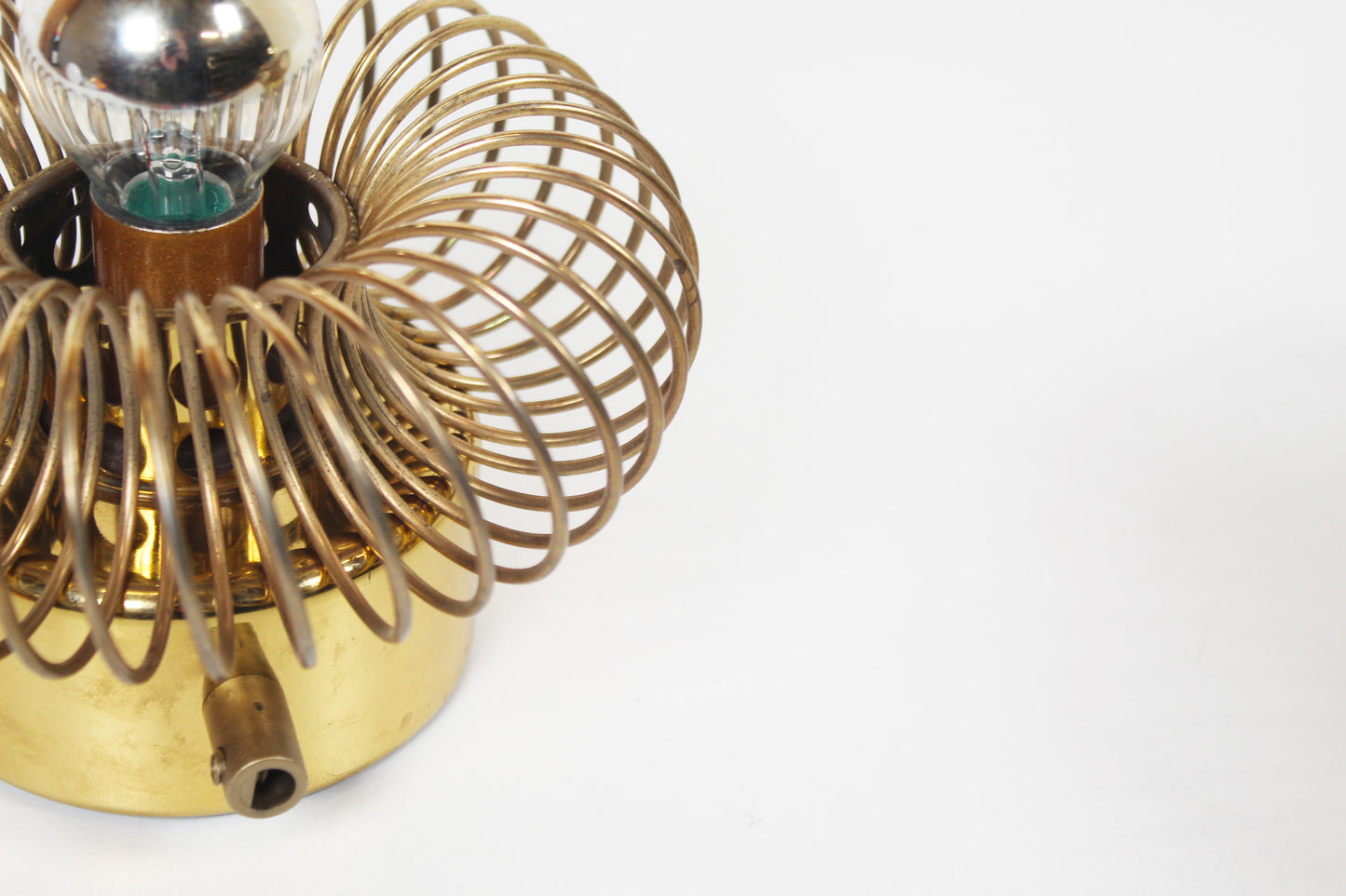 Pair of rare brass 'Spring' wall lamps by Oxar