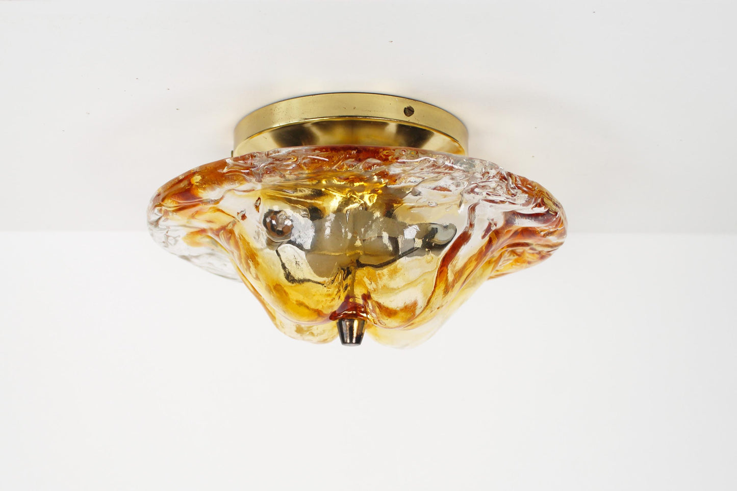 Muranoglass plafondlamp uit de jaren 70, toegeschreven aan Toni Zuccheri.
