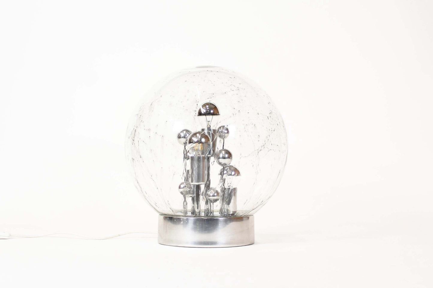 Large 'ice glass' table lamp by Doria Leuchten