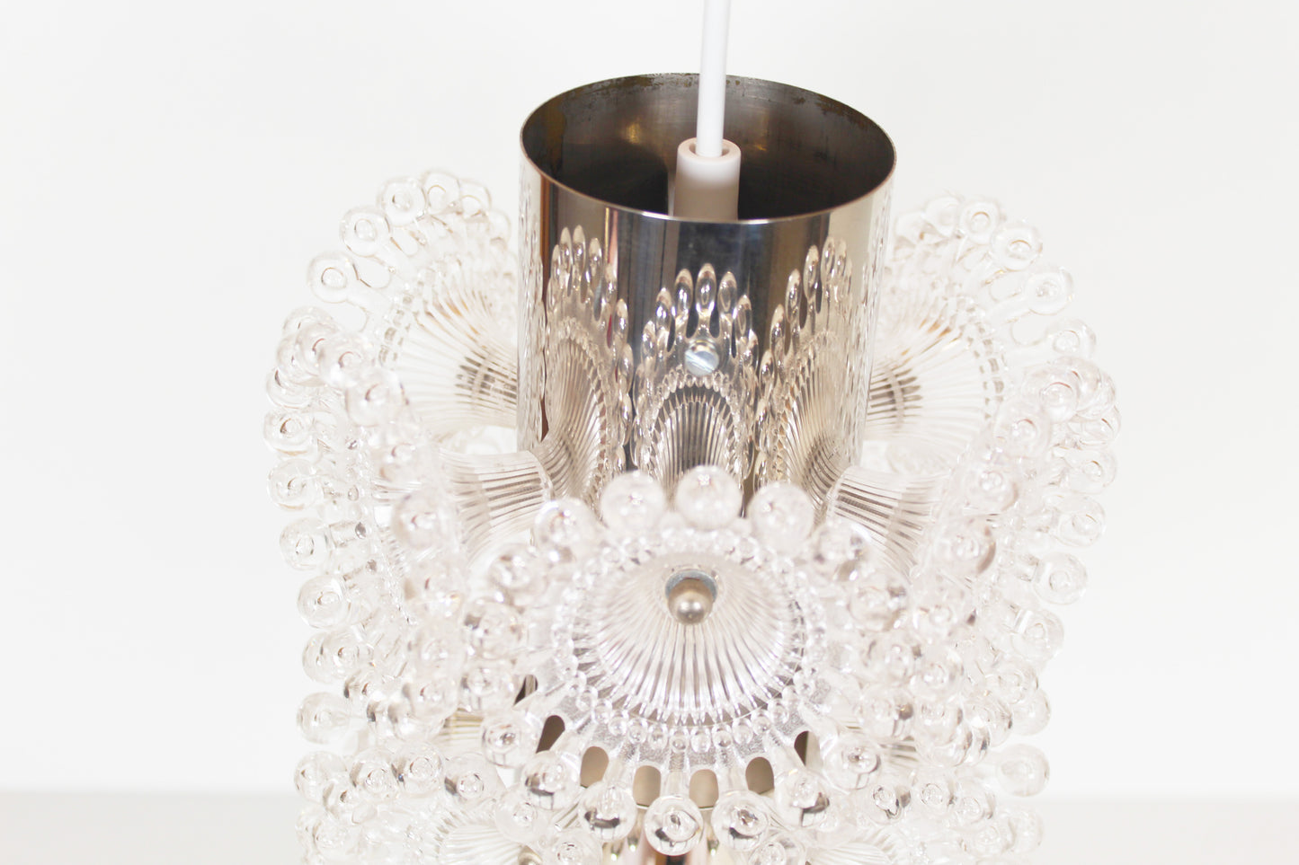 1970's chrome pendant lamp by Solken Leuchten - 3 available