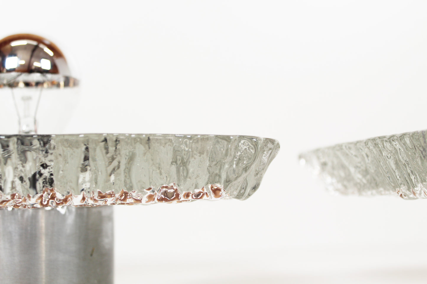 Set of 'ice glass' wall lamps by Peill & Putzler