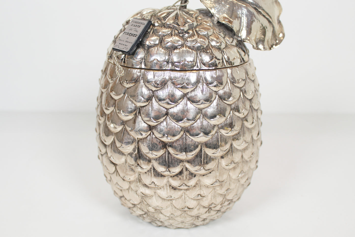 Silver-plated 'Acorn' ice bucket by Mauro Manetti for Fonderia d'Arte