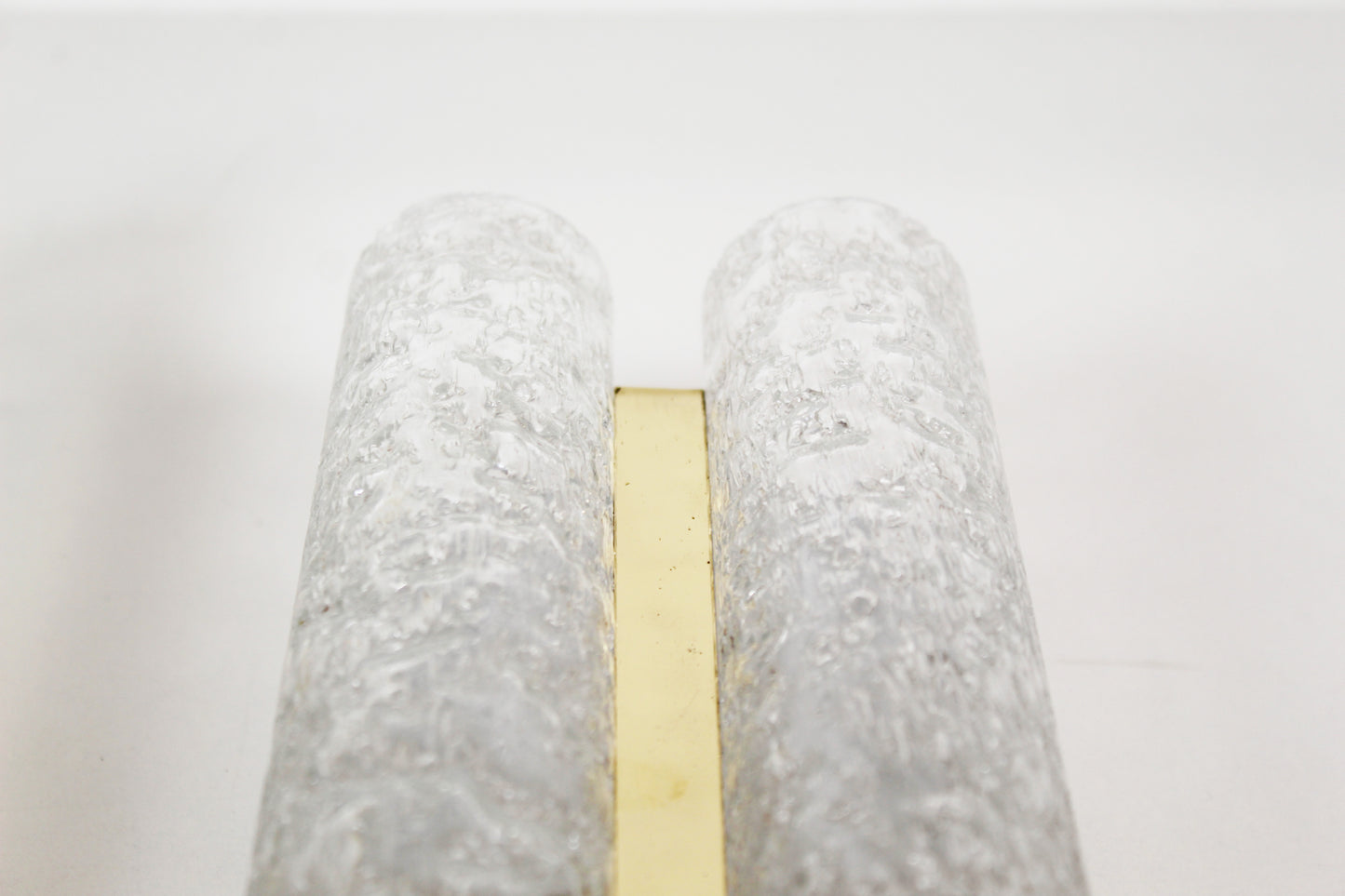 Pair of wall lamps in brass and glass by Doria Leuchten