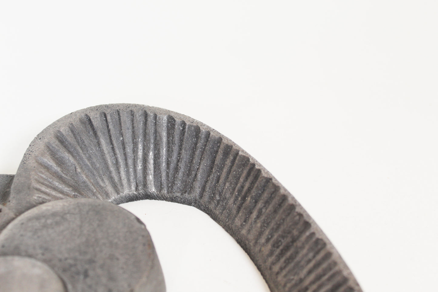 Pair of brutalist wall decoration / door handles in cast aluminium (2 pairs available)