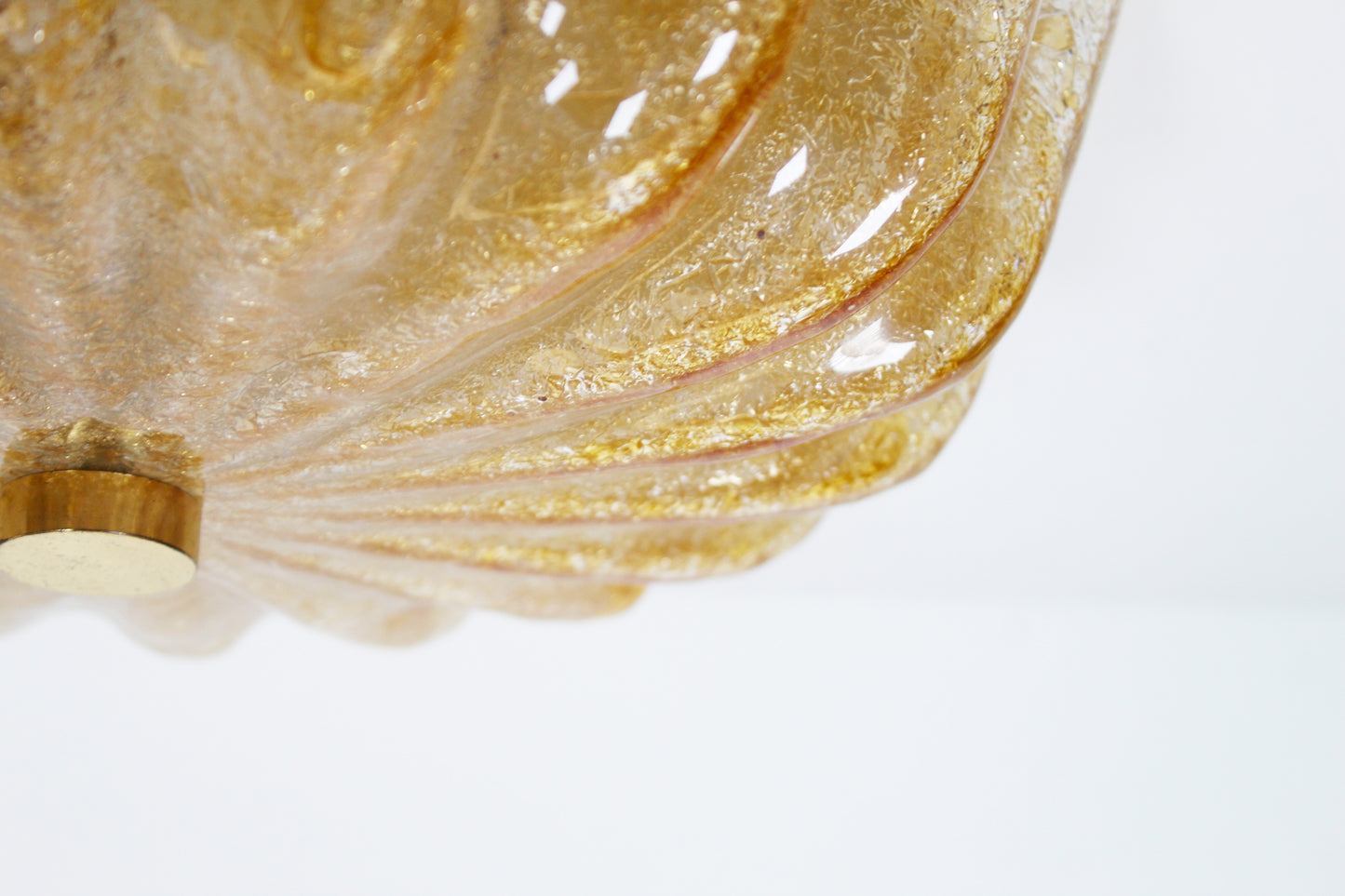 Vintage 1970's muranoglass flush mount ceiling lamp by Barovier & Toso