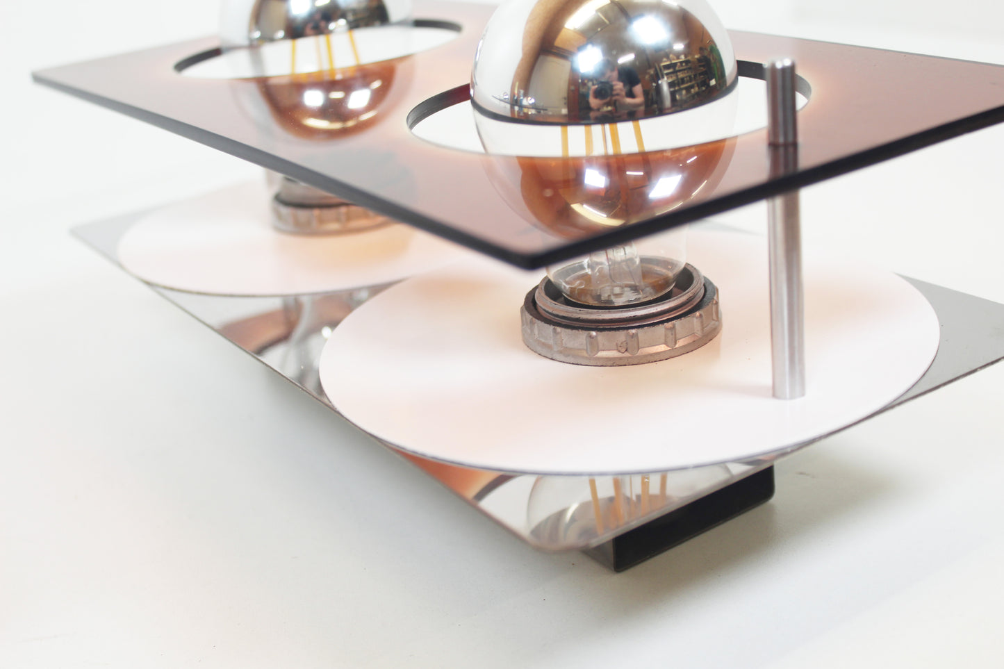 Pair of acrylic wall lamps by Jocelyne Trocmé for Galerie Oxar – Model 'Disco'