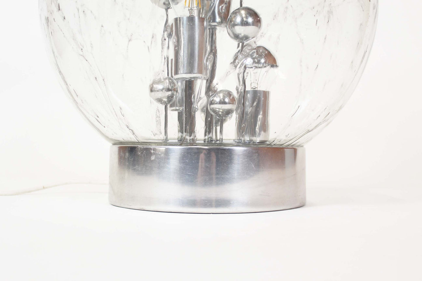 Large 'ice glass' table lamp by Doria Leuchten