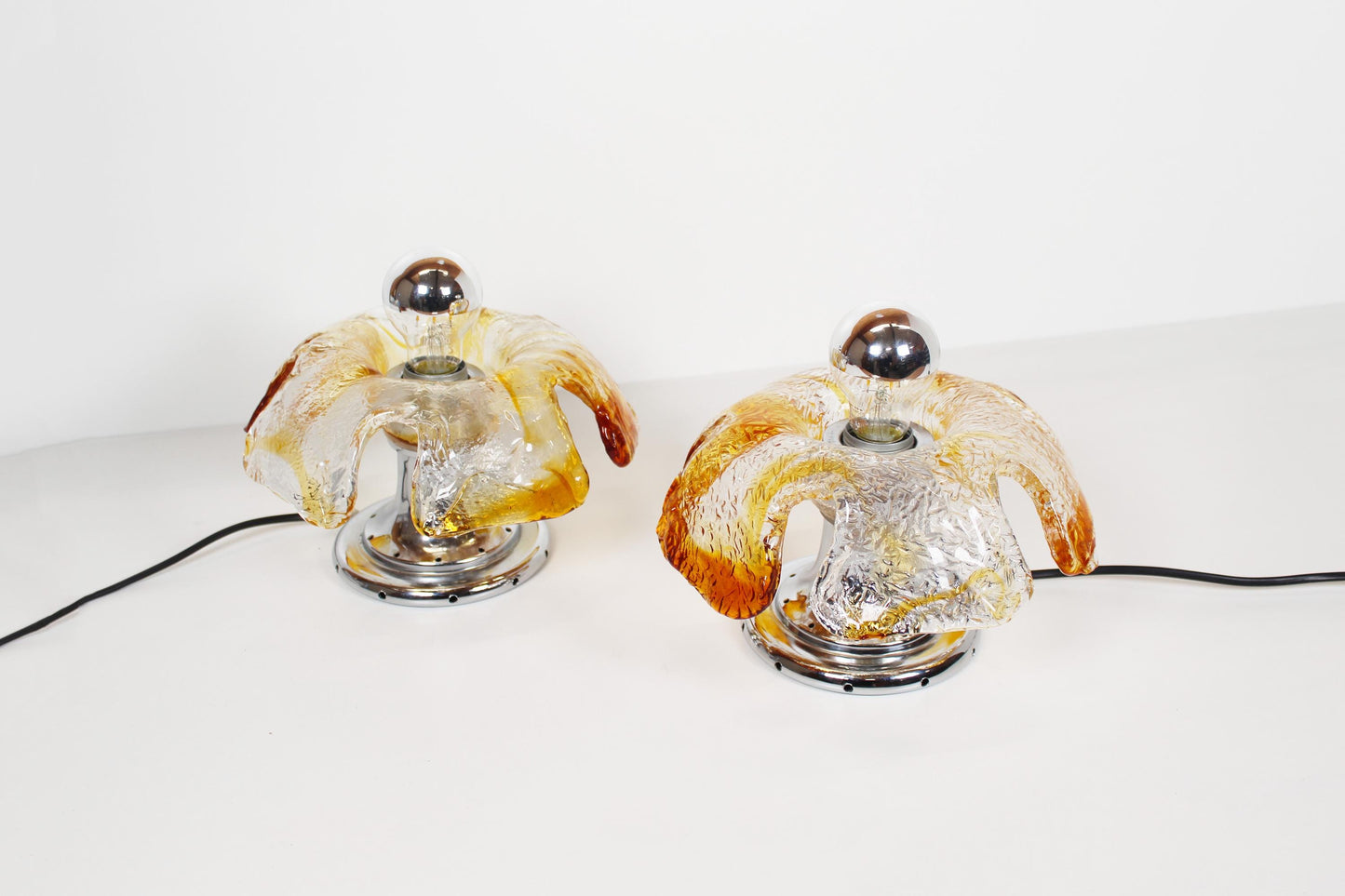 Pair of Murano glass table lamps by La Murrina