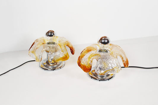 Pair of Murano glass table lamps by La Murrina