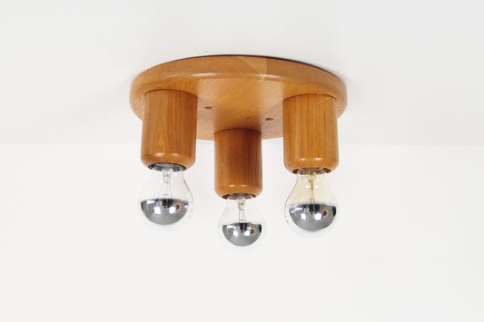 1970's old stock 'Japandi' flush mount light