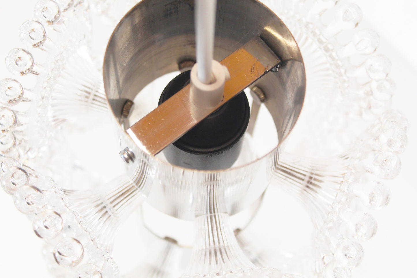 1970's chrome pendant lamp by Solken Leuchten - 3 available