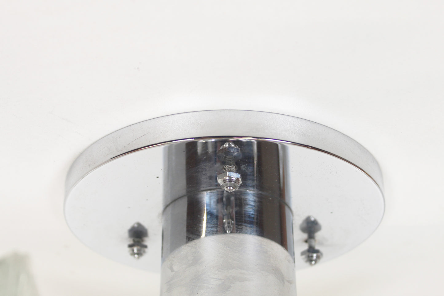 Vintage 1970's 'ice glass' ceiling lamp by Kaiser Leuchten