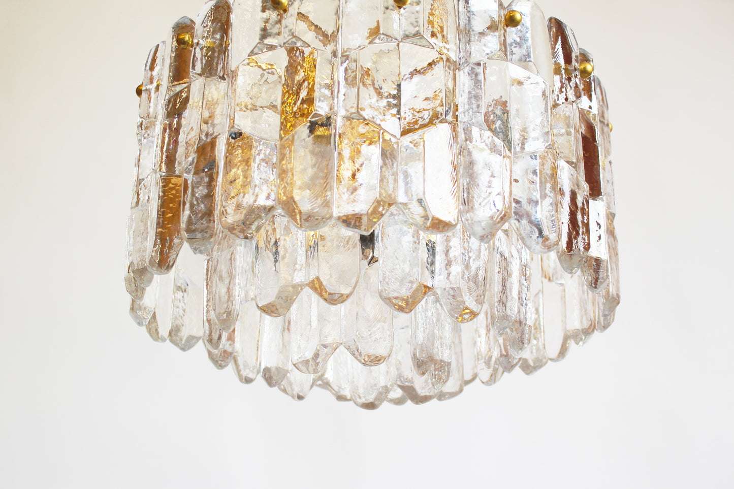 Murano glass and brass 'Palazzo' chandelier by Kalmar
