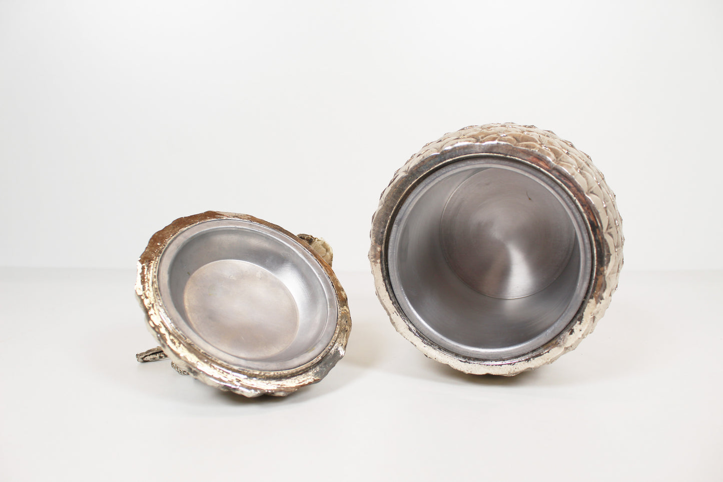 Silver-plated 'Acorn' ice bucket by Mauro Manetti for Fonderia d'Arte