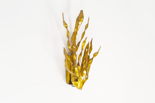 Sculptural wall lamp in brass by Paul Moerenhout, Belgium, 1970s